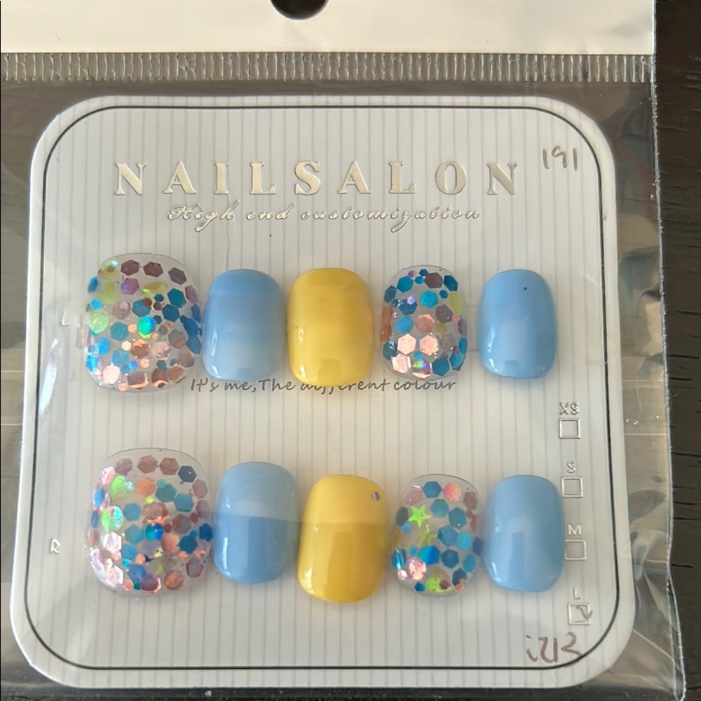Colorful Handmade Nail Salon Press-On Nails